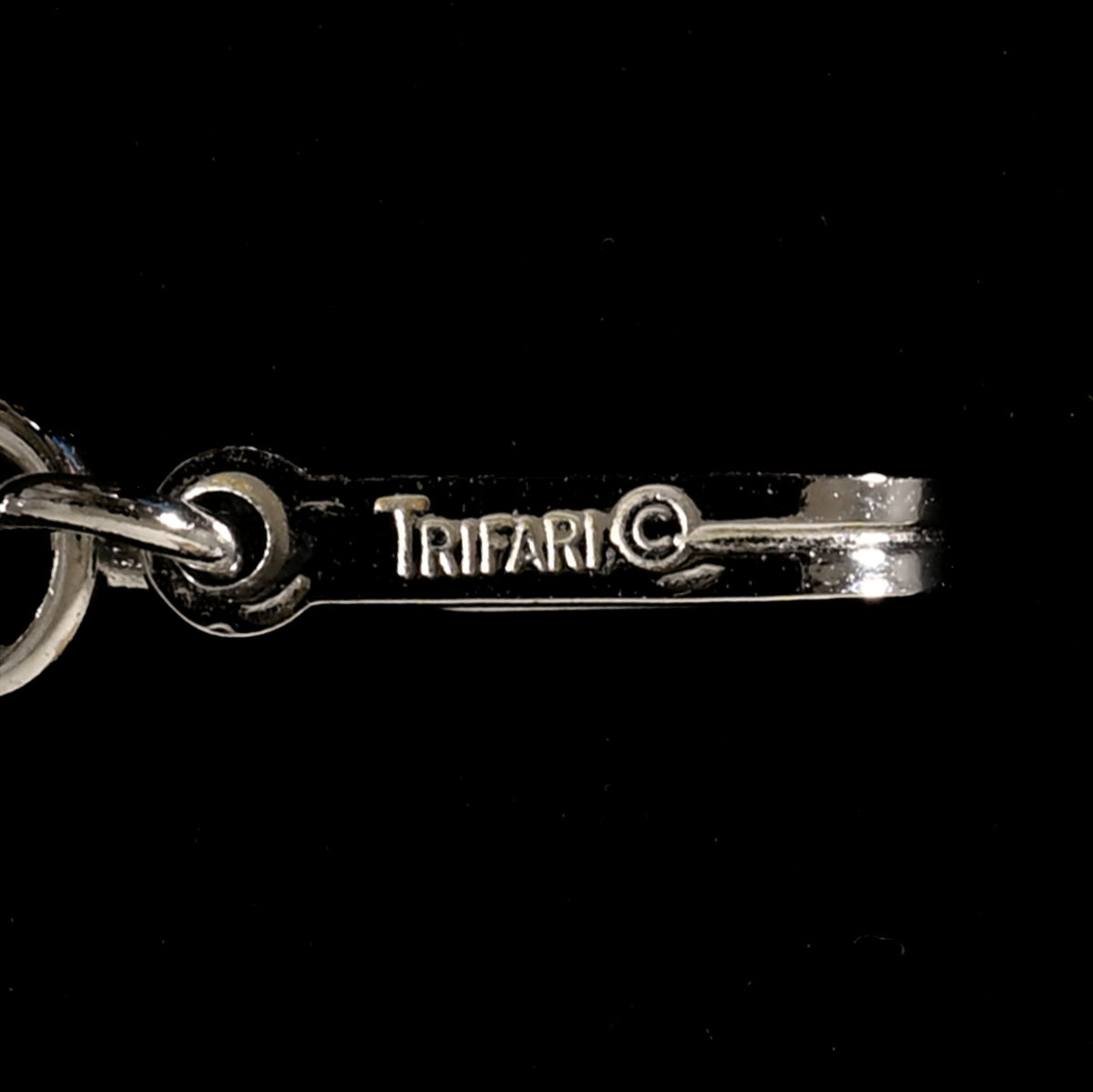 Vintage Crown Trifari Silver-Tone Textured Geometric — Matching Set: Clip-On Earrings, Bracelet & Necklace